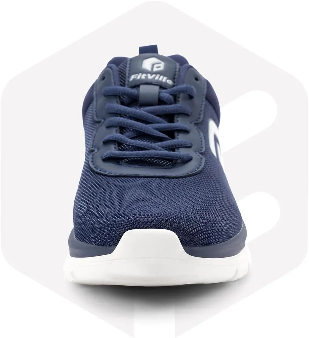 FitVille Mens Walking Shoes Wide Width Max Cushioning Mens Wide Sneakers