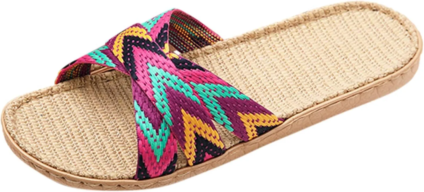 Flat Sandals Ankle Elastic Jeweled Bohemian Flats Orthopedic Sandals Women's Flat Sandals Ankle Strap Sandals
