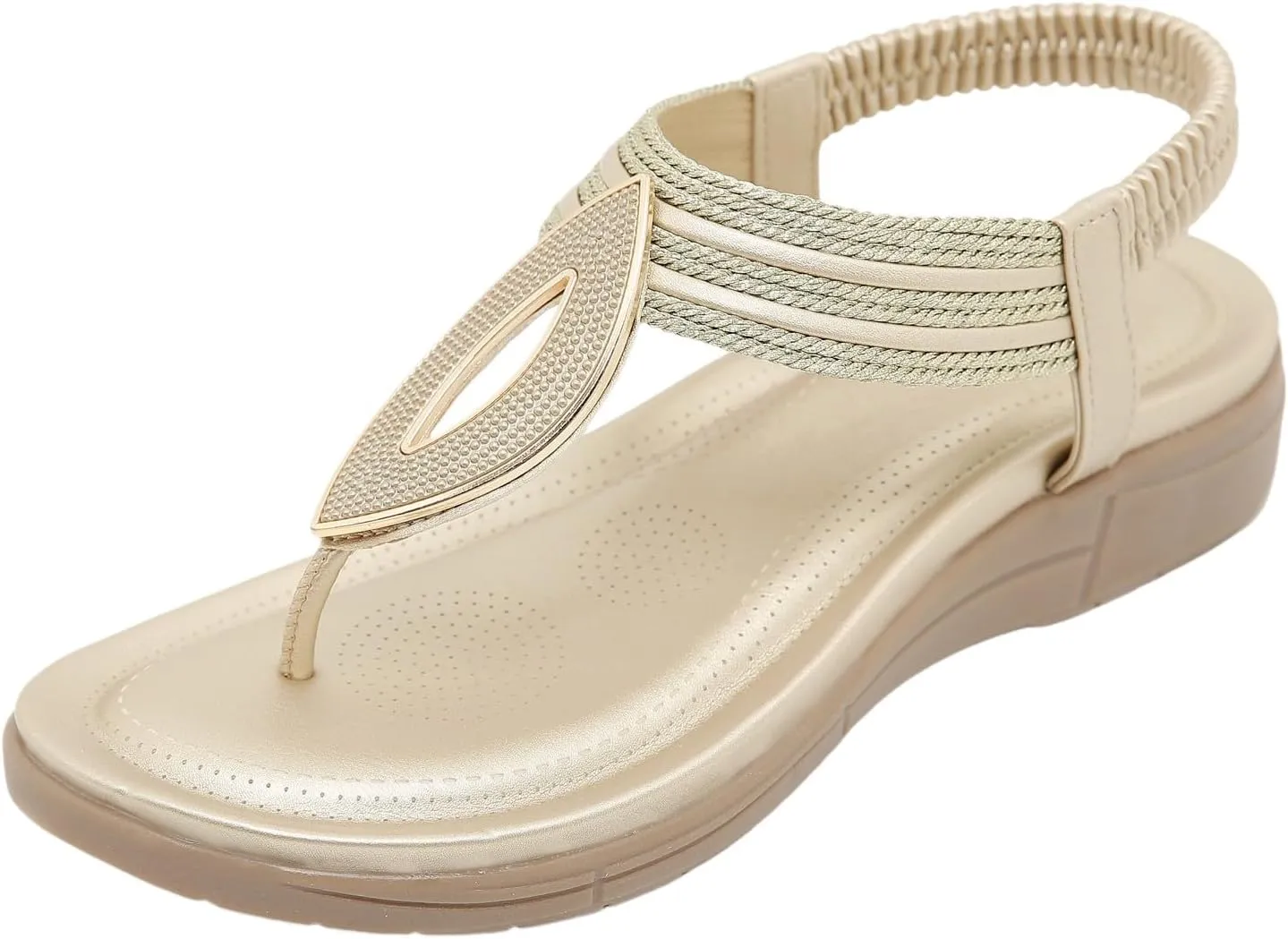 Flat Sandals for Women Dressy Comfortable Summer Walking Flat Bohemian Shoes Casual Ankle Elastic Flip Flops Sandals