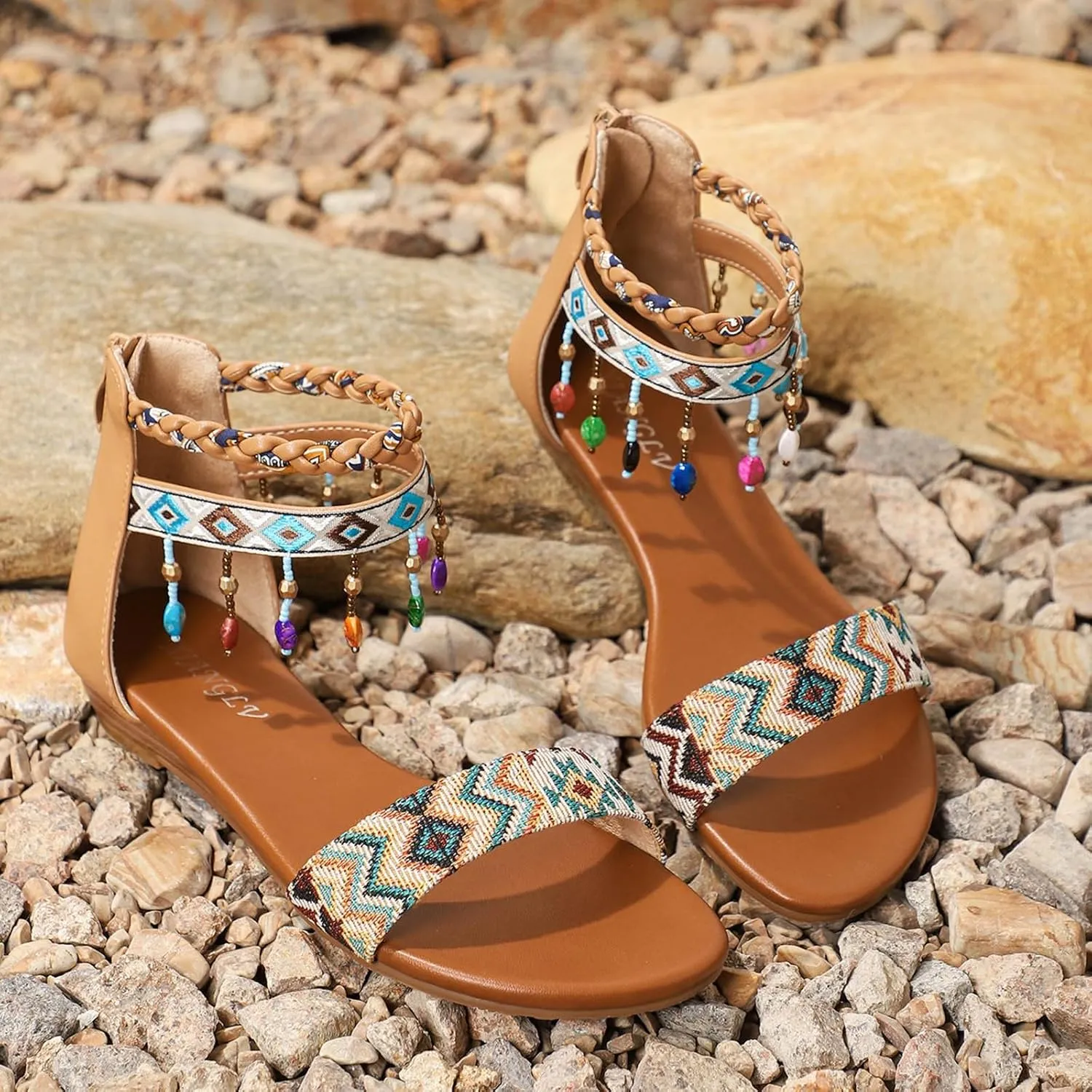 Flat Sandals for Women Dressy Women's Flat Sandals Ankle Strap Sandals Ladies Sandals Open Toe Slingback Shoes