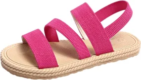 Flat Strappy Sandals For Women Fancy Wedding Dress Shoes Adjustable Double Strap Cross Beach Womens Flat Sandals