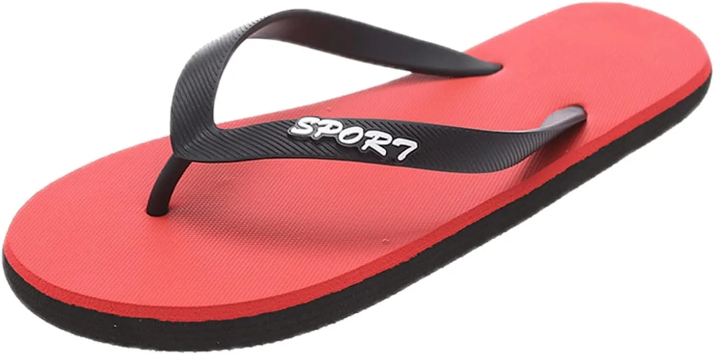 Flip Flops for Men Arch Support Men Fashionable Flat Toe Flip Flops Flat Beach Fashion Toe Sandals