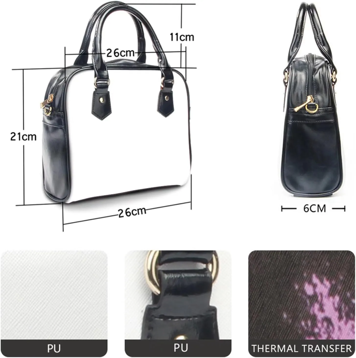 Forchrinse Retro Hummingbird Purple Floral Womens Handbags Top Handle Satchel Purse Crossbody Shoulder Bag Leather Hobo Bag