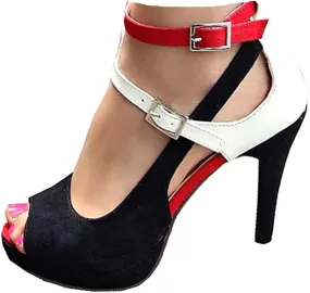 getmorebeauty Women's High Heels Shoes Ankle Straps Dress Heeled Sandals