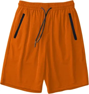 Gym Shorts Men Summer Ice Silk Quick Drying Workout Shorts Lightweight Soild Color Running Shorts Elastic Waist Shorts