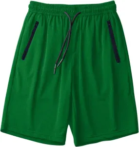 Gym Shorts Men Summer Ice Silk Quick Drying Workout Shorts Lightweight Soild Color Running Shorts Elastic Waist Shorts