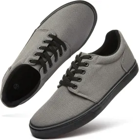 hash bubbie Mens Canvas Shoes Classic Men's Canvas Sneakers Low Top Tennis Shoes Lace up Comfortable Skate Casual Shoes