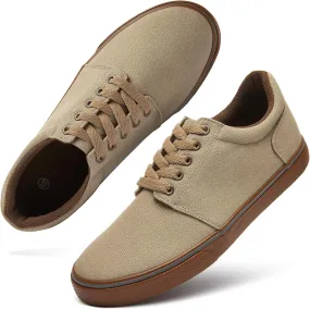 hash bubbie Mens Canvas Shoes Classic Men's Canvas Sneakers Low Top Tennis Shoes Lace up Comfortable Skate Casual Shoes