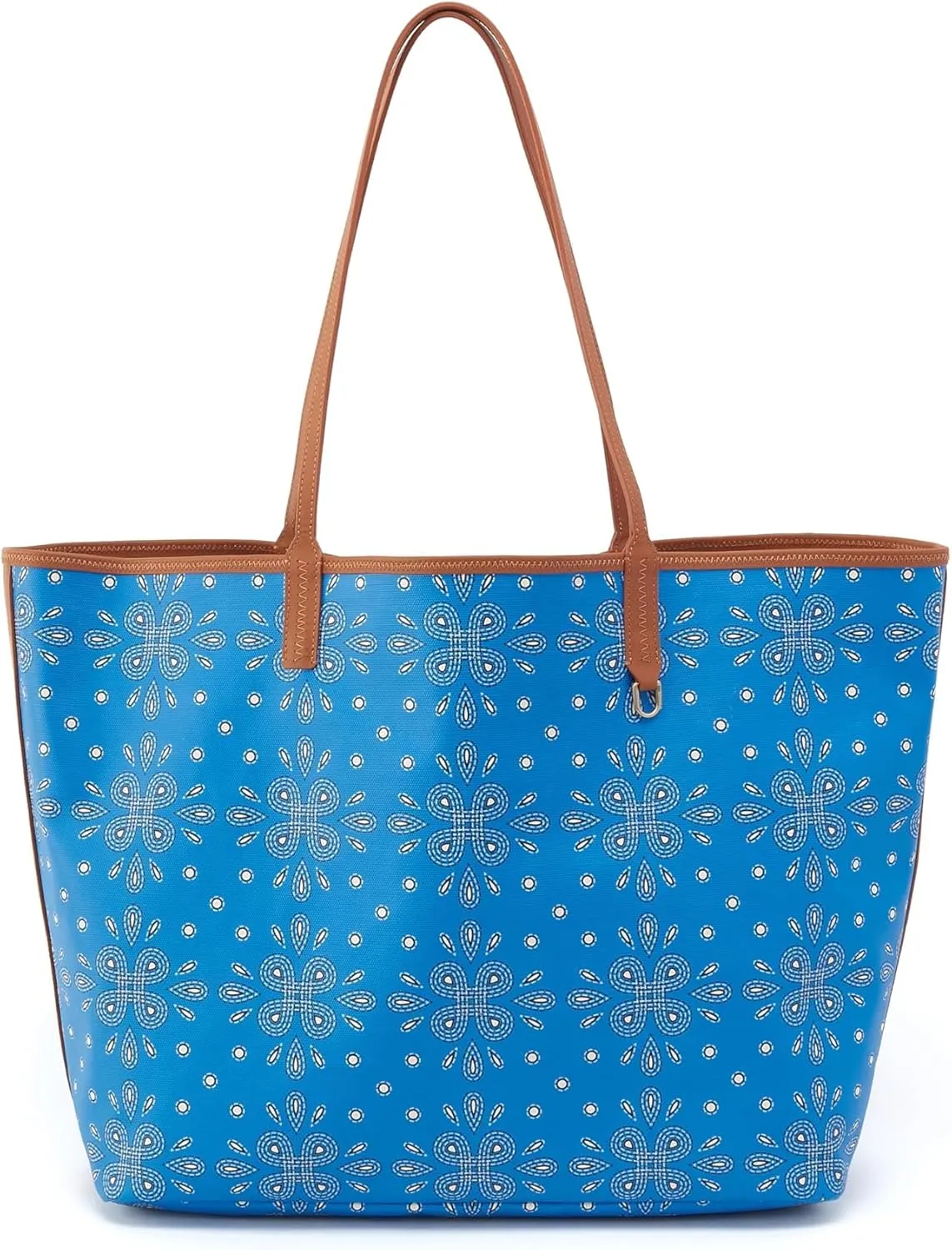 HOBO, Womens, All That Tote Large, Blue Journey Bandana, One Size
