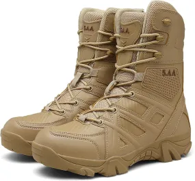hongrenamz Mens Walking Boots Waterproof Trekking Shoes Mens Hiking Shoes Non-Slip Outdoor Climbing Hiking Shoes