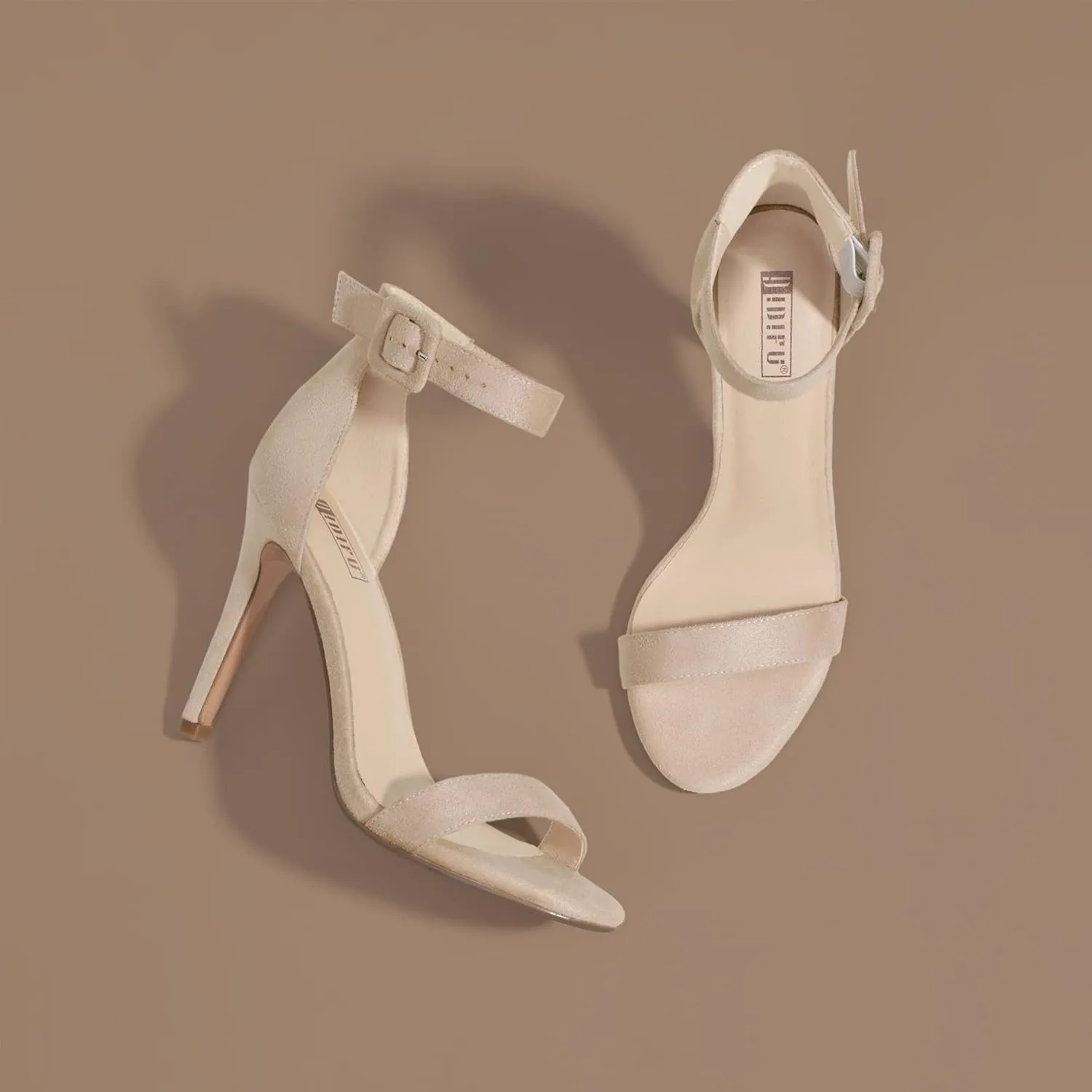 IDIFU Women's High Heels for Women Dressy Stiletto Heels Open Toe Heels Ankle Strap Heeled Sandals for Women on Wedding Party Homecoming