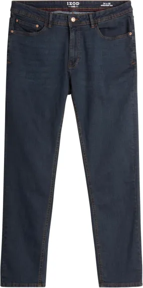 IZOD Men's Straight Leg Jeans - Comfortable Stretch Casual Pull On Denim Jeans for Men - Lightweight Men's Fashion Pants