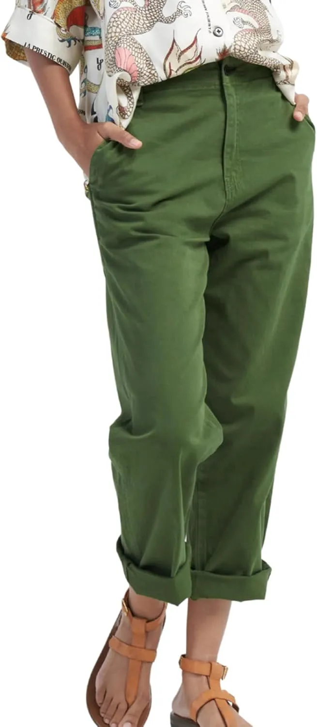JOAU High Waisted Dress Pants for Women Business Casual Tapered Pants Loose Fit Lightweight Comfy Work Trousers with Pockets