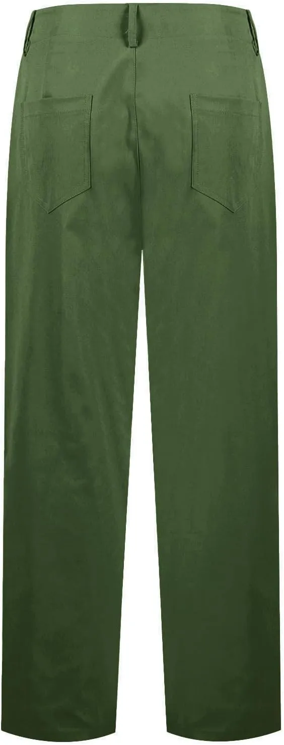 JOAU High Waisted Dress Pants for Women Business Casual Tapered Pants Loose Fit Lightweight Comfy Work Trousers with Pockets