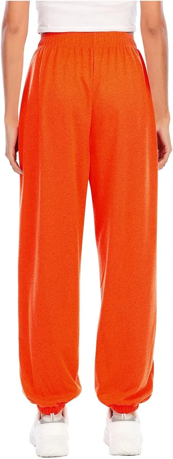 Ladies Stretch Plain Pants Womens Casual Trousers High Waist Lounge Sweatpants Solid Color Bootcut Yoga Pants Gym