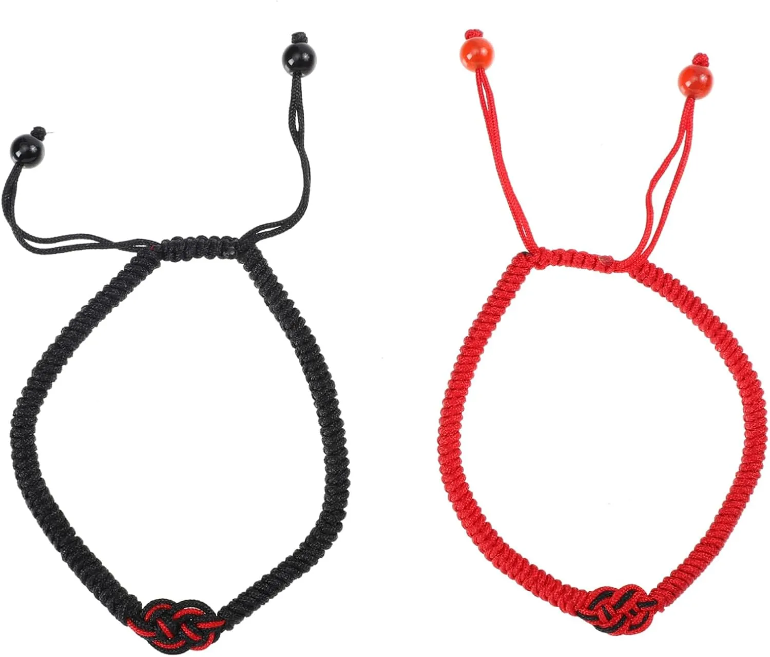 LIFKOME 2Pcs Concentric Knot Couples Wrist Chain Bracelet Handmade Braided Jewelry for Men Women Lightweight Wrist Decor with Durable Design Present for Lovers