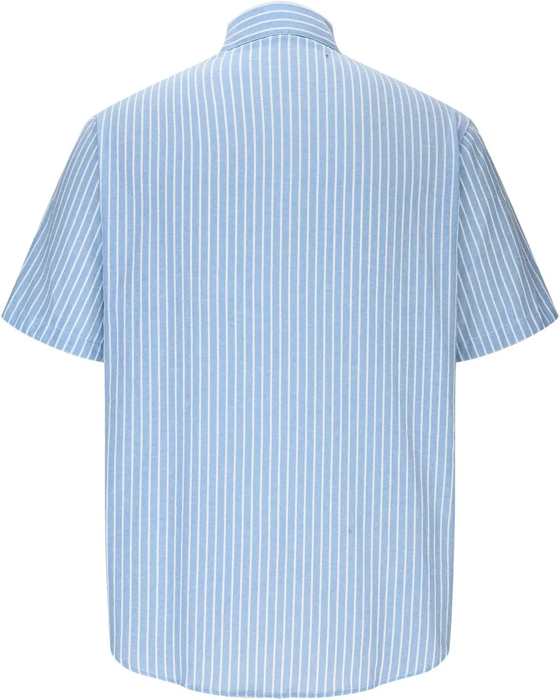 Linen Shirts for Men Men's Summer Casual Classice Short Sleeve Solid Button Down Shirts Dress Shirts with Pockets Top