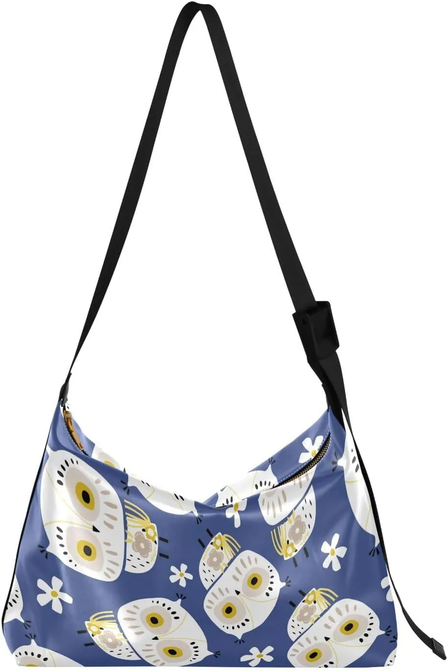 Lovely Owls Hobo Crossbody Bags for Women Leather Large Shoulder Bag Cross Body Trendy Womens Tote Bags Handbag for Travel Shopping