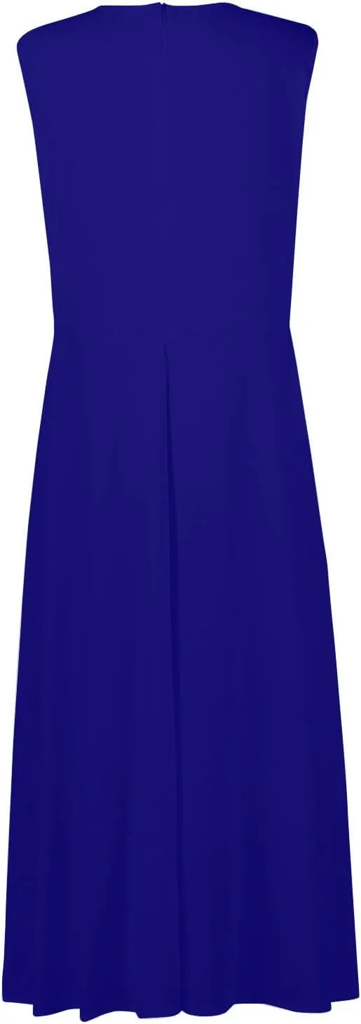Maxi Dresses for Women 2025 Casual Trendy Summer Dress V Neck Sleeveless Formal Sundresses A Line Flowy Sundress