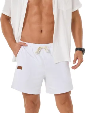 Mens 5 Inch Short Men Cotton Shorts Mens Sweat Shorts 5 Inch Inseam Cotton Shorts for Men Gym Shorts with Pockets