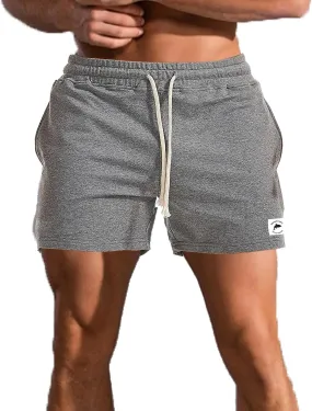 Mens 5 Inch Sweat Shorts Mens Athletic Gym Shorts 5 Inch Inseam Cotton Shorts for Men Gym Shorts with Pockets