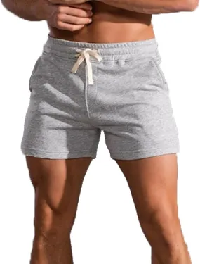 Mens 5.5 Inch Sweat Shorts Mens Athletic Gym Shorts 5 Inch Inseam Cotton Shorts for Men Gym Shorts with Pockets