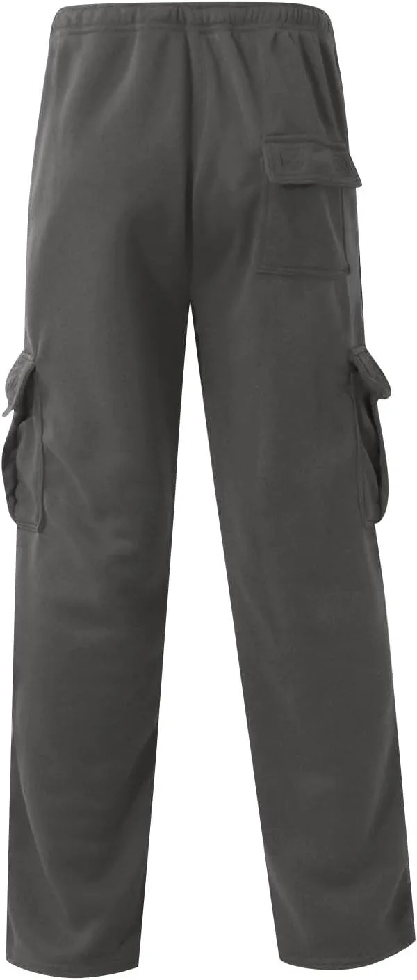 Men's Cargo Pants Casual Multiple Pockets Baggy Pants Vintage Elastic Waist Drawstring Cargo Sweatpants Trousers