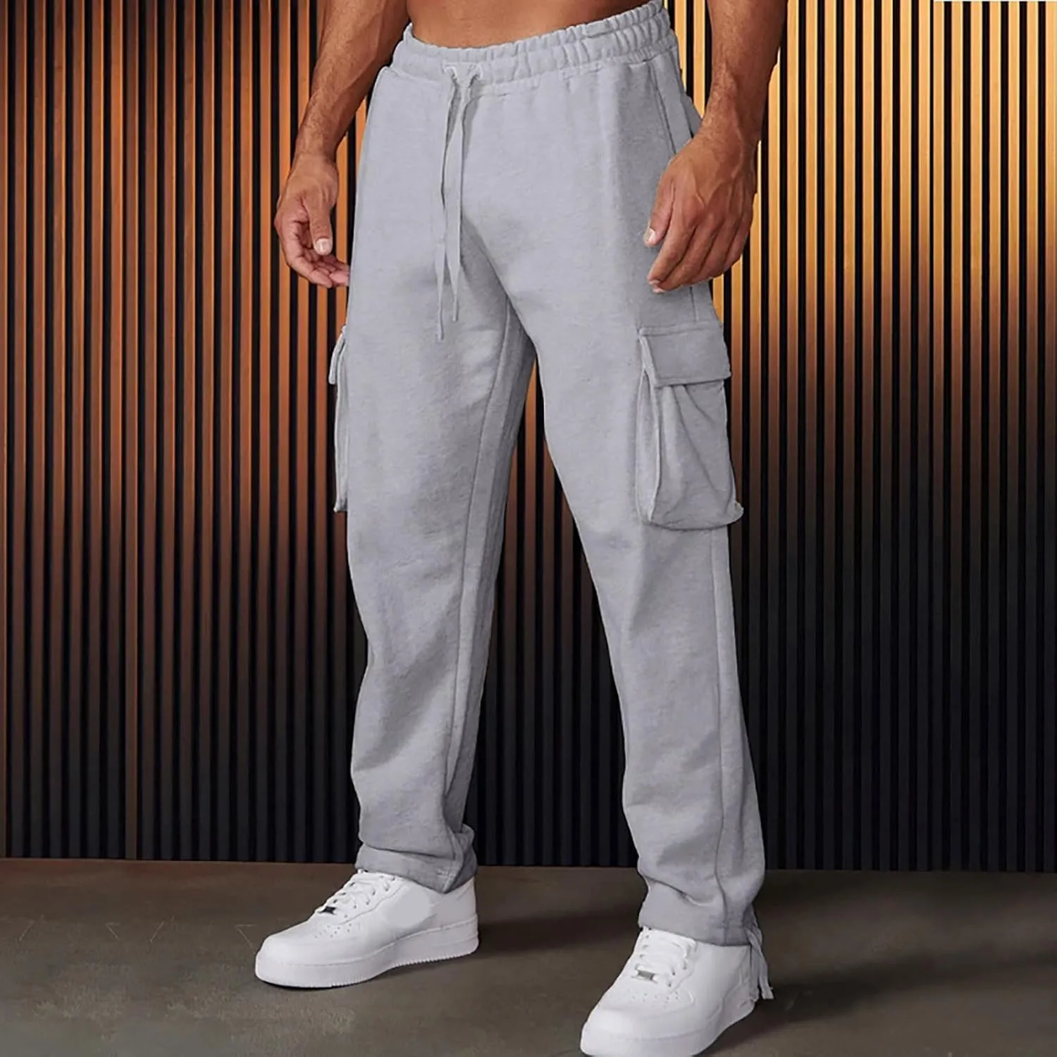 Men's Cargo Pants Casual Sports Slim Trousers with Cargo Joggers Mens Men's Cargo Pants Men's Tactical Pants Trousers