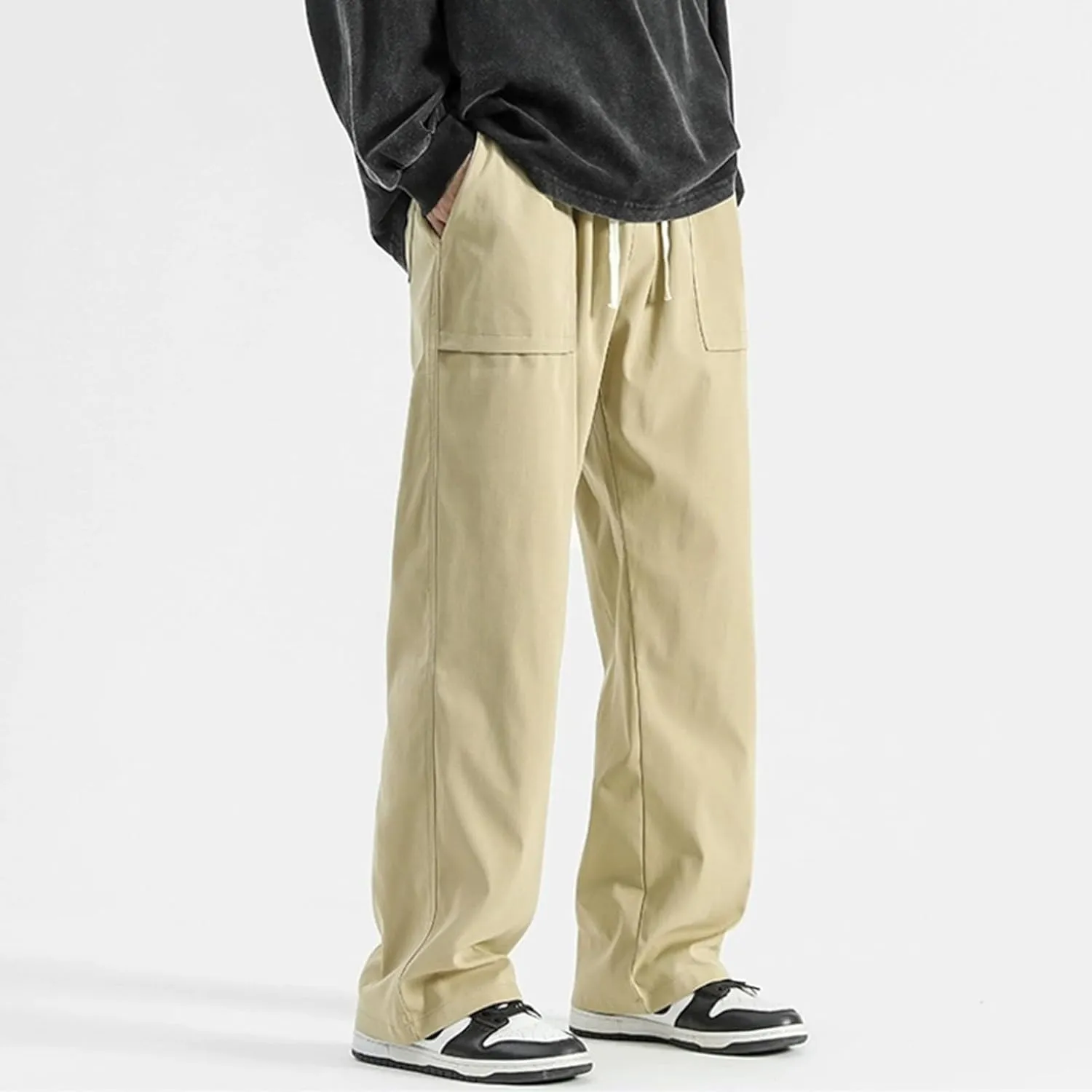 Men's Cargo Sweatpants Sports Jogging Trousers Cargo Trousers Men's Cargo Pants Multi-Pocket Zippered Slim Trousers