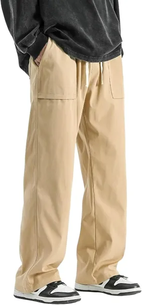 Men's Cargo Sweatpants Sports Jogging Trousers Cargo Trousers Men's Cargo Pants Multi-Pocket Zippered Slim Trousers
