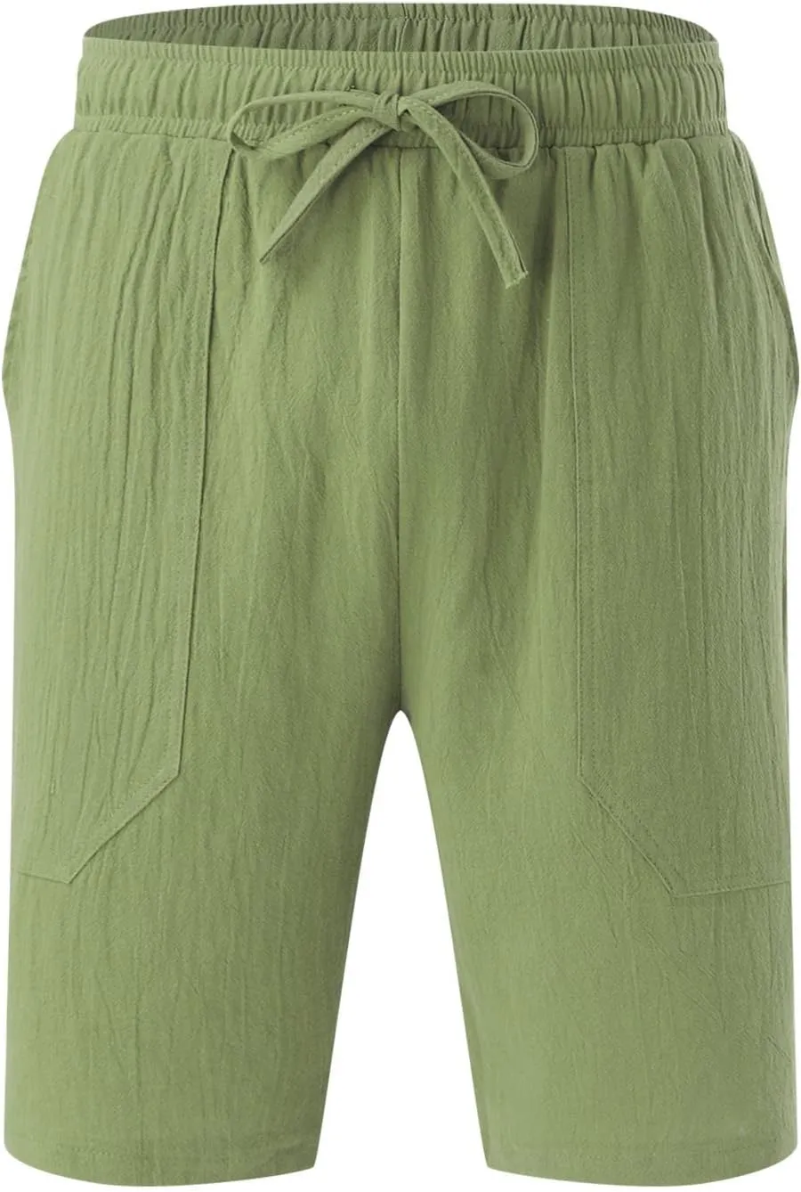Men's Casual Classic Shorts Elastic Waist Drawstring Lightweight Summer Beach Shorts Vacation Quicky Dry Shorts