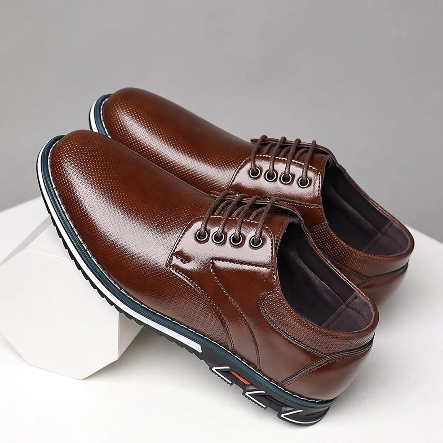 Men's Casual Dress Shoes Comfort Soft Men Oxfords Fashion Dress Business Derby Shoes Orthopedic Leather Shoes Walking Shoes