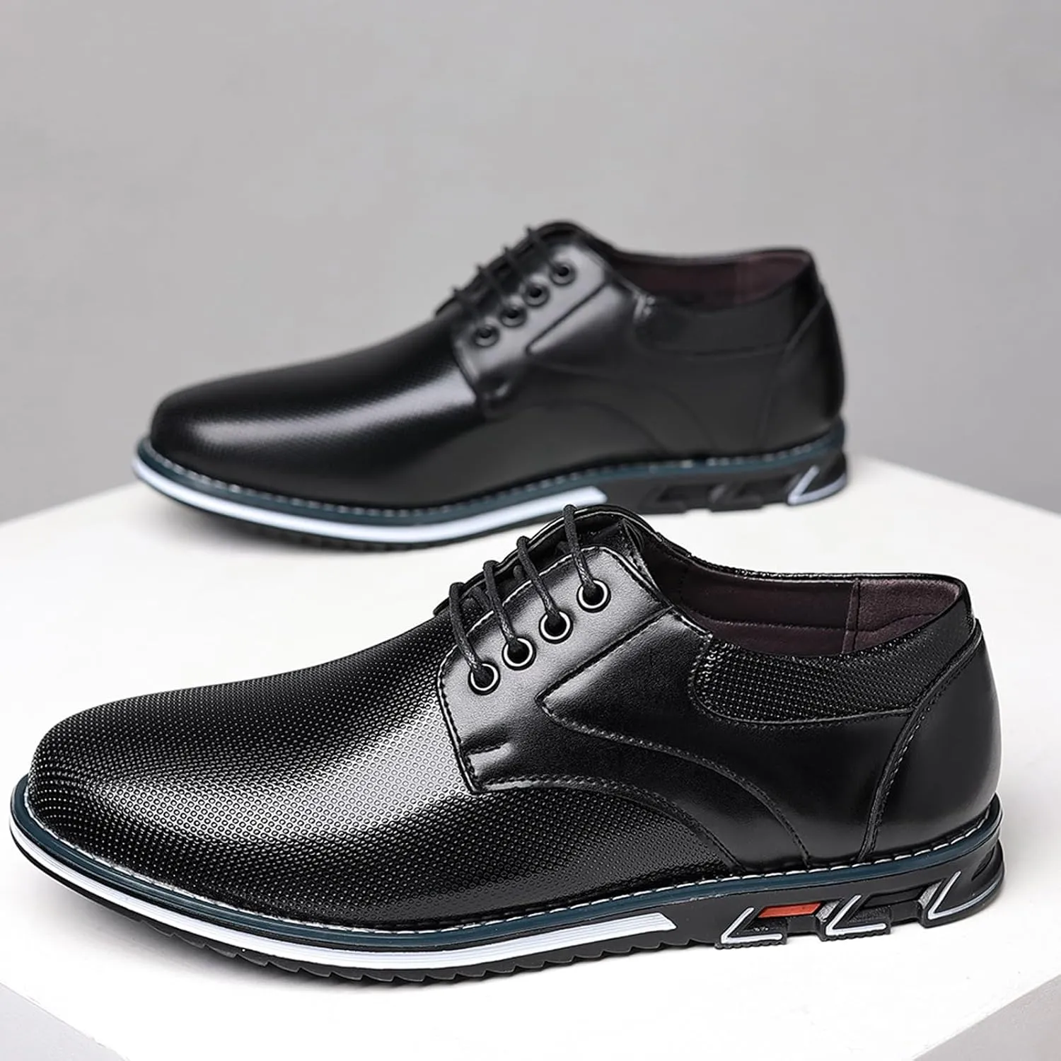 Men's Casual Dress Shoes Comfort Soft Men Oxfords Fashion Dress Business Derby Shoes Orthopedic Leather Shoes Walking Shoes