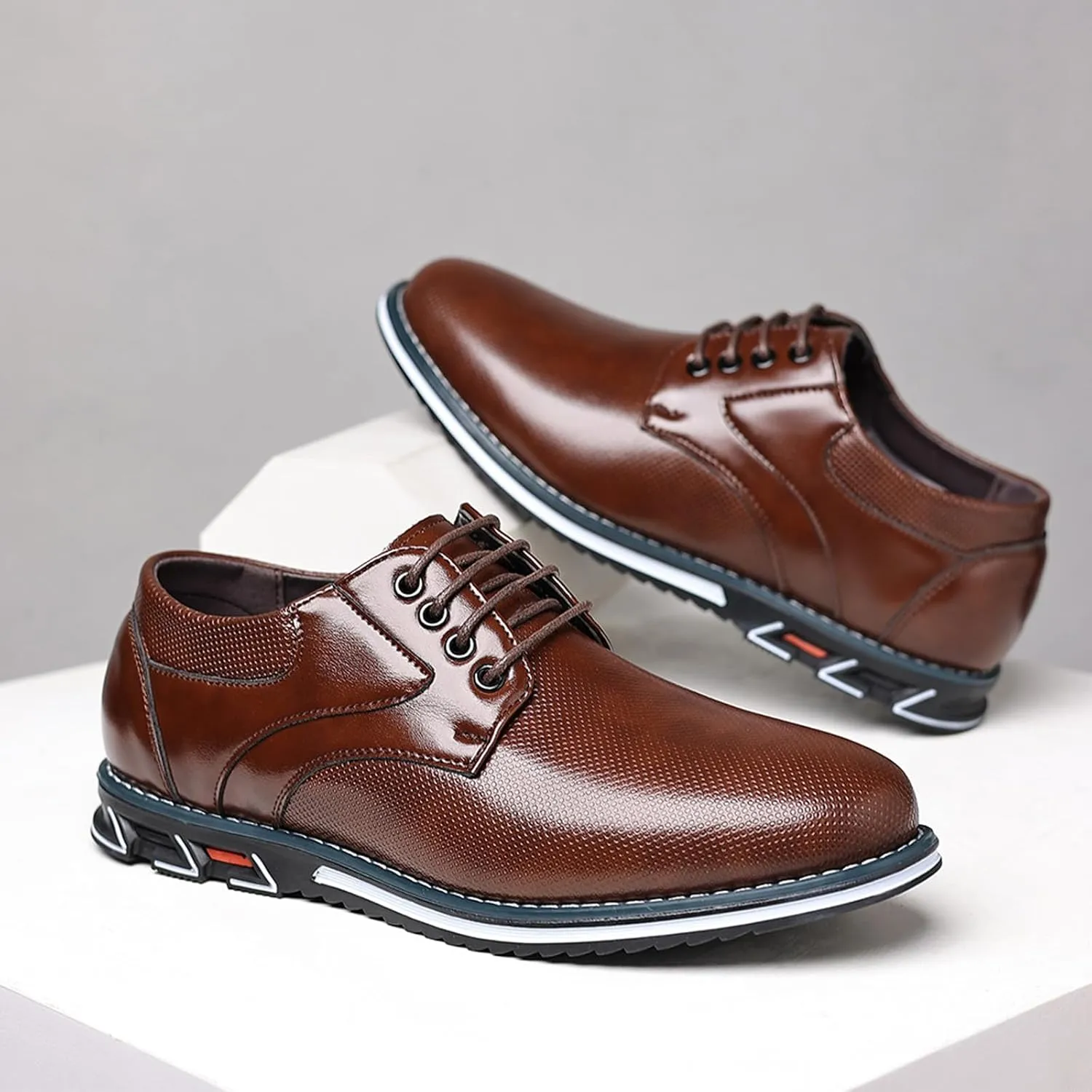 Men's Casual Dress Shoes Comfort Soft Men Oxfords Fashion Dress Business Derby Shoes Orthopedic Leather Shoes Walking Shoes