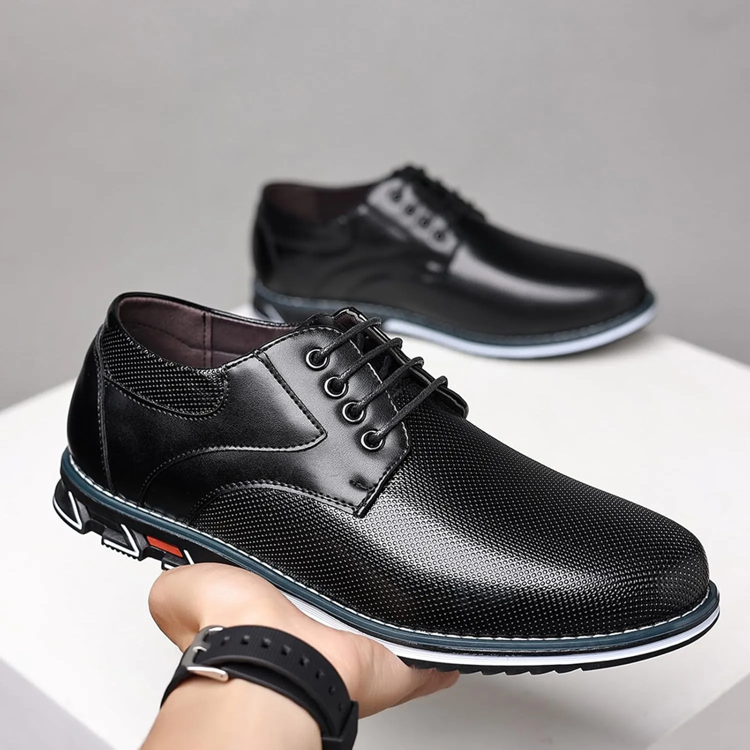 Men's Casual Dress Shoes Comfort Soft Men Oxfords Fashion Dress Business Derby Shoes Orthopedic Leather Shoes Walking Shoes