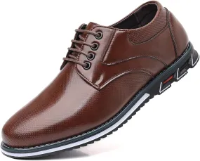 Men's Casual Dress Shoes Comfort Soft Men Oxfords Fashion Dress Business Derby Shoes Orthopedic Leather Shoes Walking Shoes