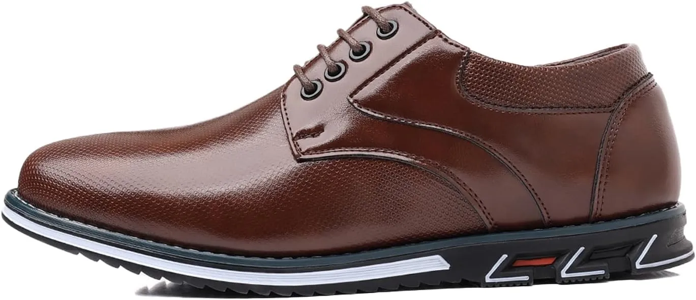Men's Casual Dress Shoes Comfort Soft Men Oxfords Fashion Dress Business Derby Shoes Orthopedic Leather Shoes Walking Shoes