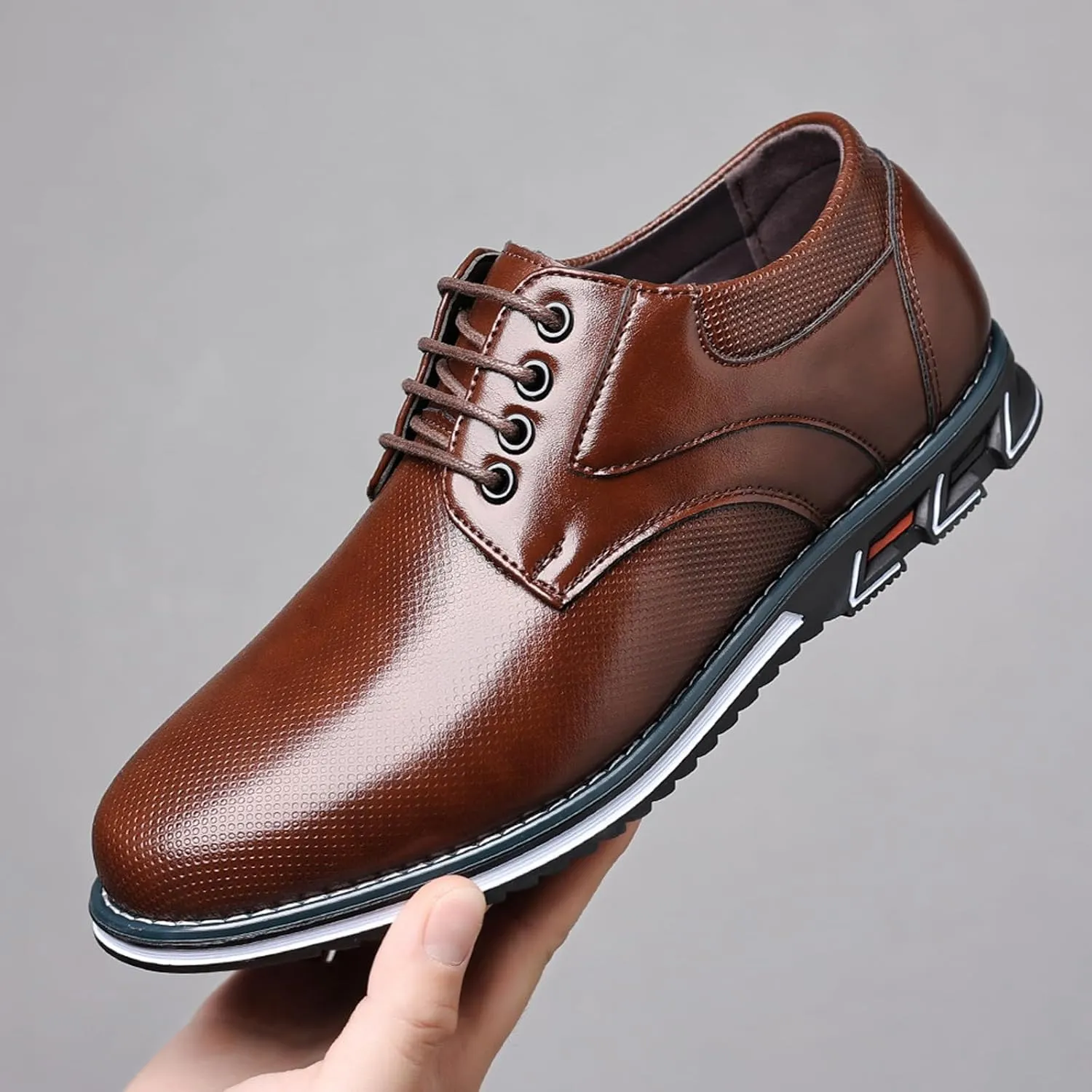 Men's Casual Dress Shoes Comfort Soft Men Oxfords Fashion Dress Business Derby Shoes Orthopedic Leather Shoes Walking Shoes