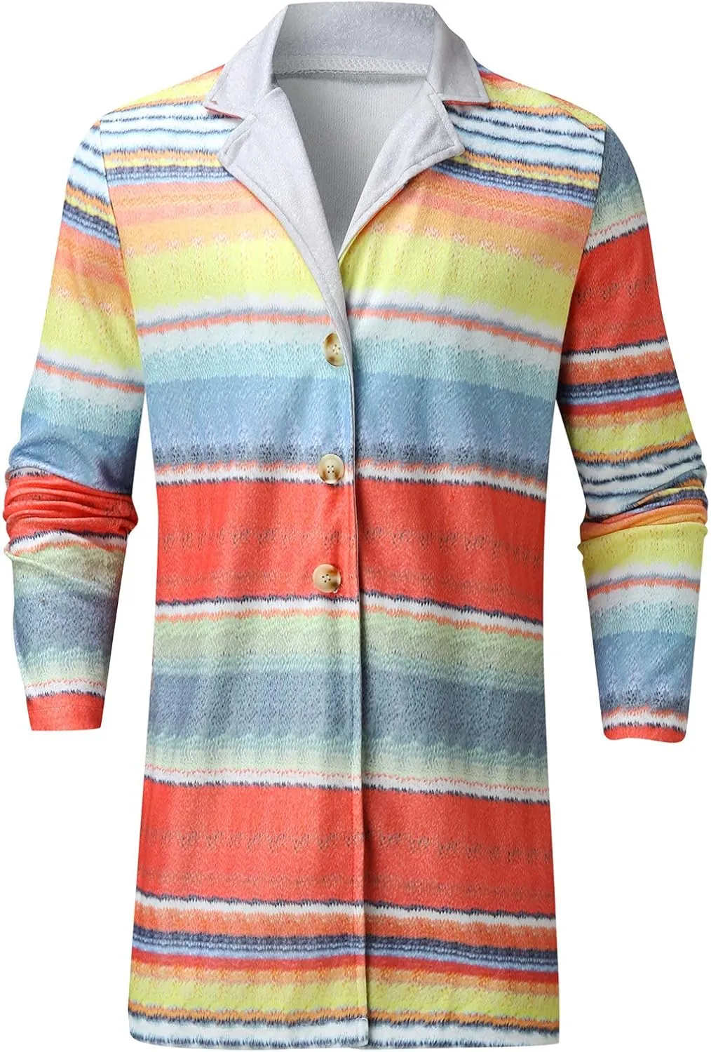 Men's Casual Plaid Trenchcoats Single Breasted Wool Blend Mid Long Blazer Coats