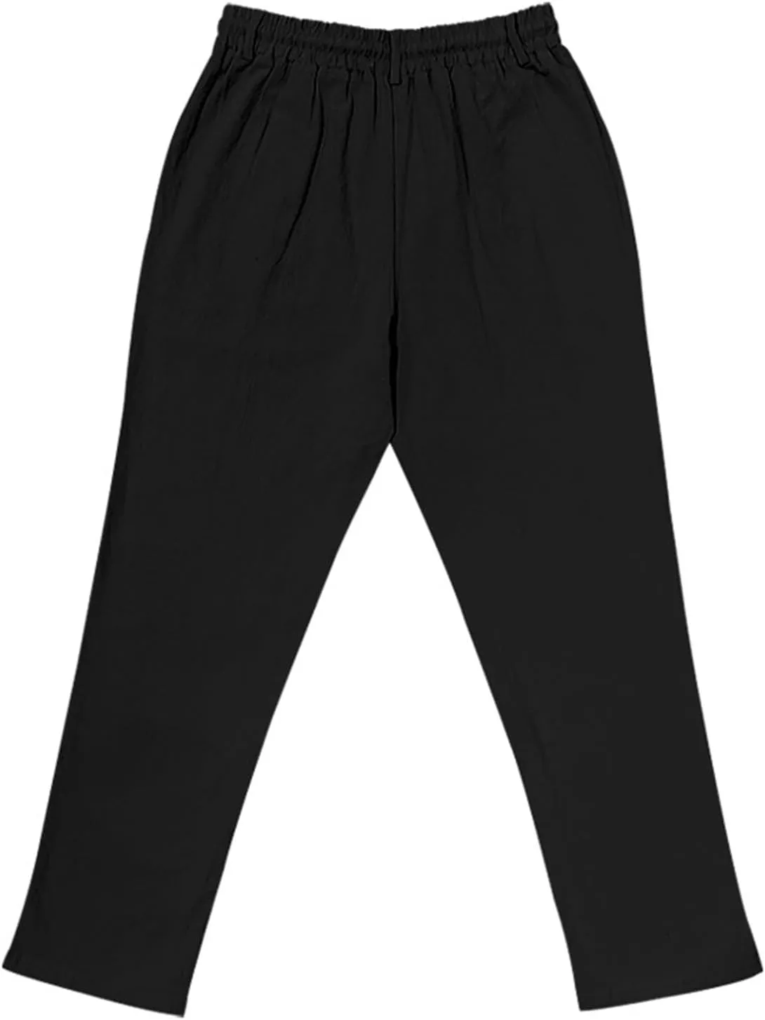 Men's Cotton Linen Pants 2025 Summer Stretchy Elastic Waist Cargo Trousers Lightweight Casual Harem Pants with Pocket