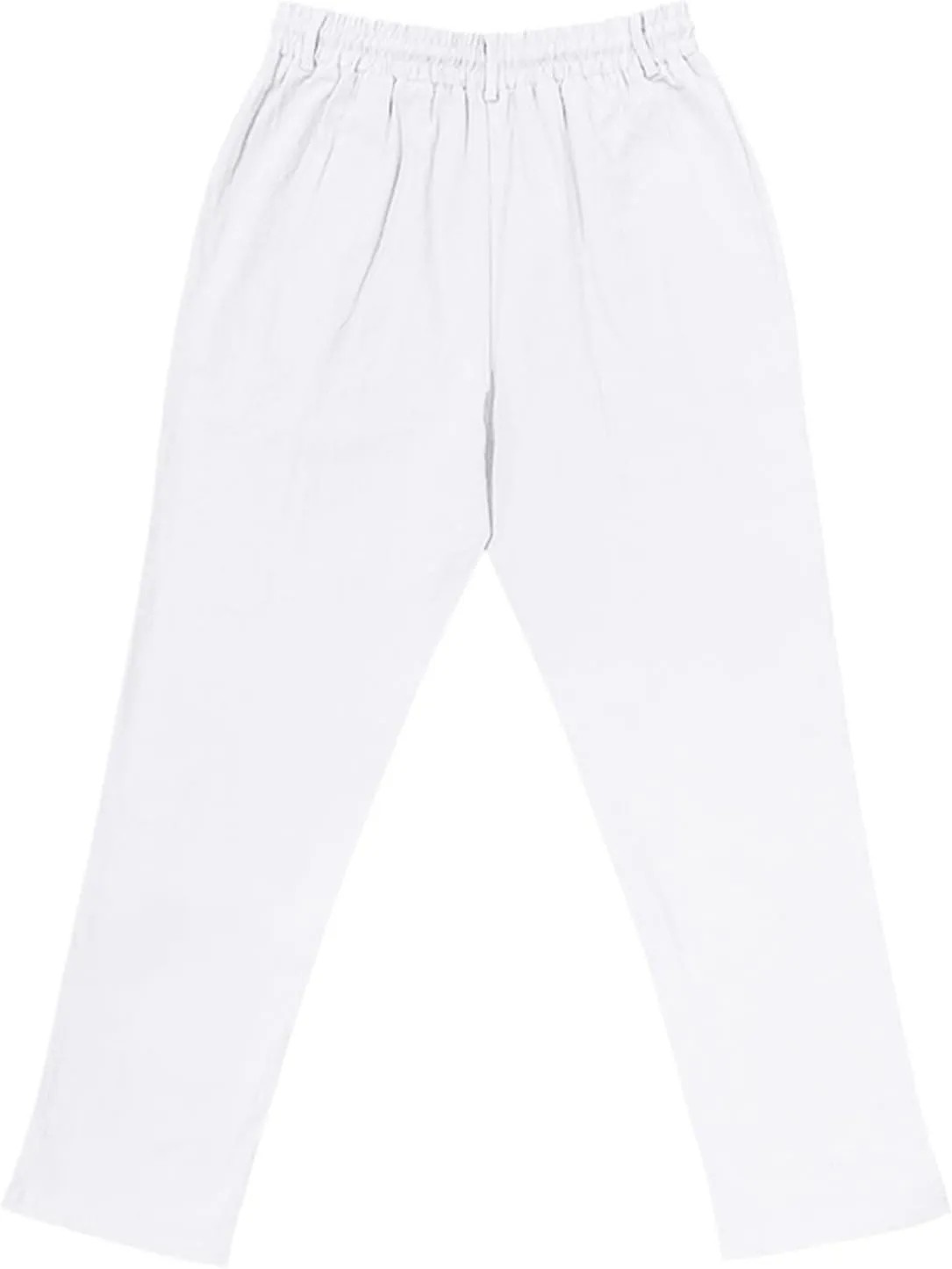 Men's Cotton Linen Pants 2025 Summer Stretchy Elastic Waist Cargo Trousers Lightweight Casual Harem Pants with Pocket