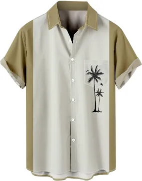 Mens Cotton Shirt Mens Linen Short Sleeve Shirt Mens Workout Shirts Tee Shirts Mens Pack Beach Shirts for Men Pocket T Shirts for Men Khaki