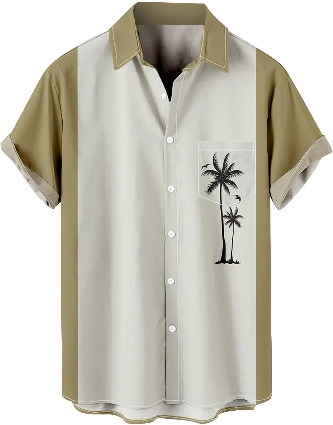 Mens Cotton Shirt Mens Linen Short Sleeve Shirt Mens Workout Shirts Tee Shirts Mens Pack Beach Shirts for Men Pocket T Shirts for Men Khaki
