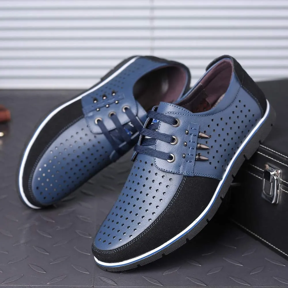 Men's Derby Dress Oxfords Lace-up Orthopedic Casual Walking Shoes Non-Slip Business Office Work Leather Shoes