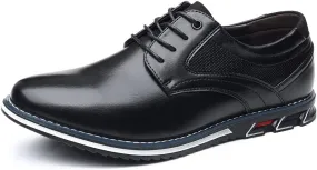 Mens Dress Shoes Breathable Business Oxford Derby Orthopedic Leather Shoes Casual Walking Driving Loafers