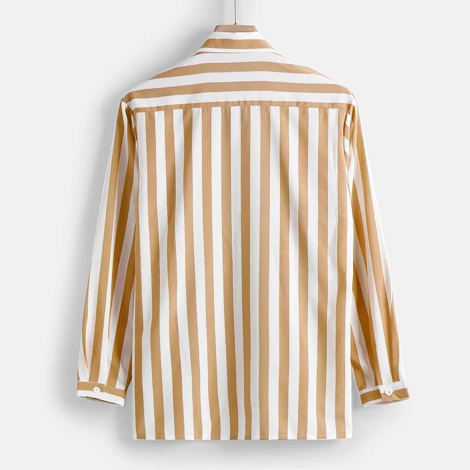 Mens Fashion Striped Shirts Beach Casual Button down Shirts Long Sleeve Dress Shirts Regular Fit Summer Fall Shirts