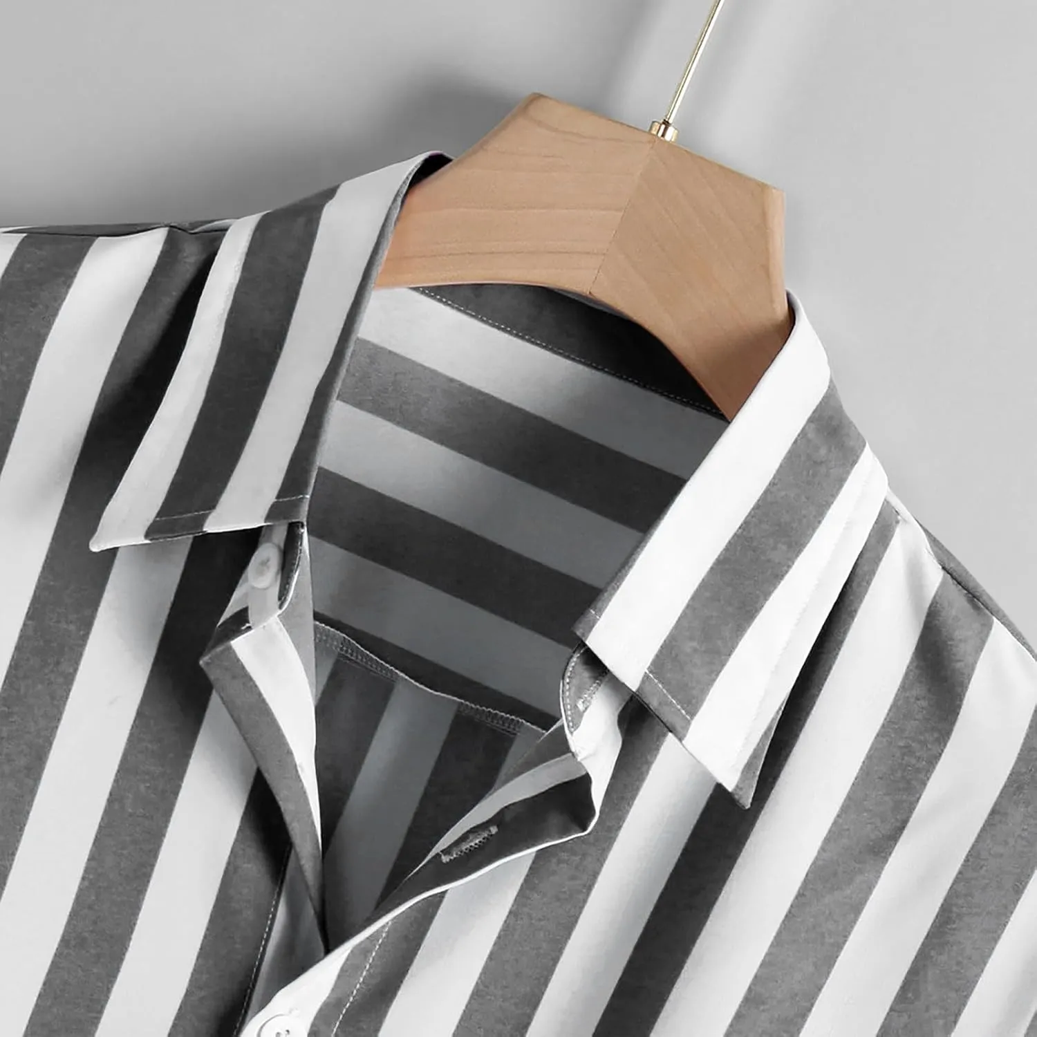 Mens Fashion Striped Shirts Beach Casual Button down Shirts Long Sleeve Dress Shirts Regular Fit Summer Fall Shirts