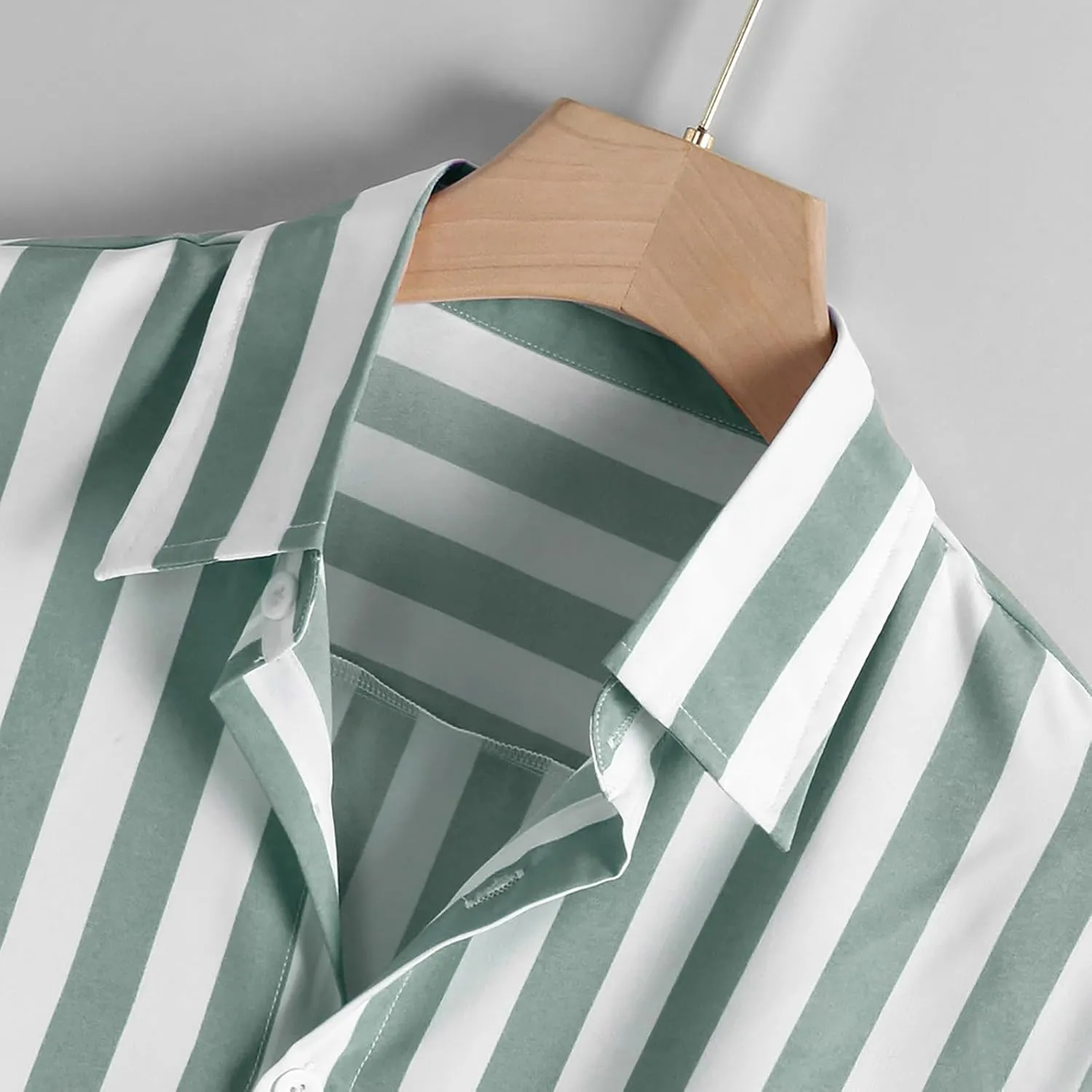 Mens Fashion Striped Shirts Beach Casual Button down Shirts Long Sleeve Dress Shirts Regular Fit Summer Fall Shirts