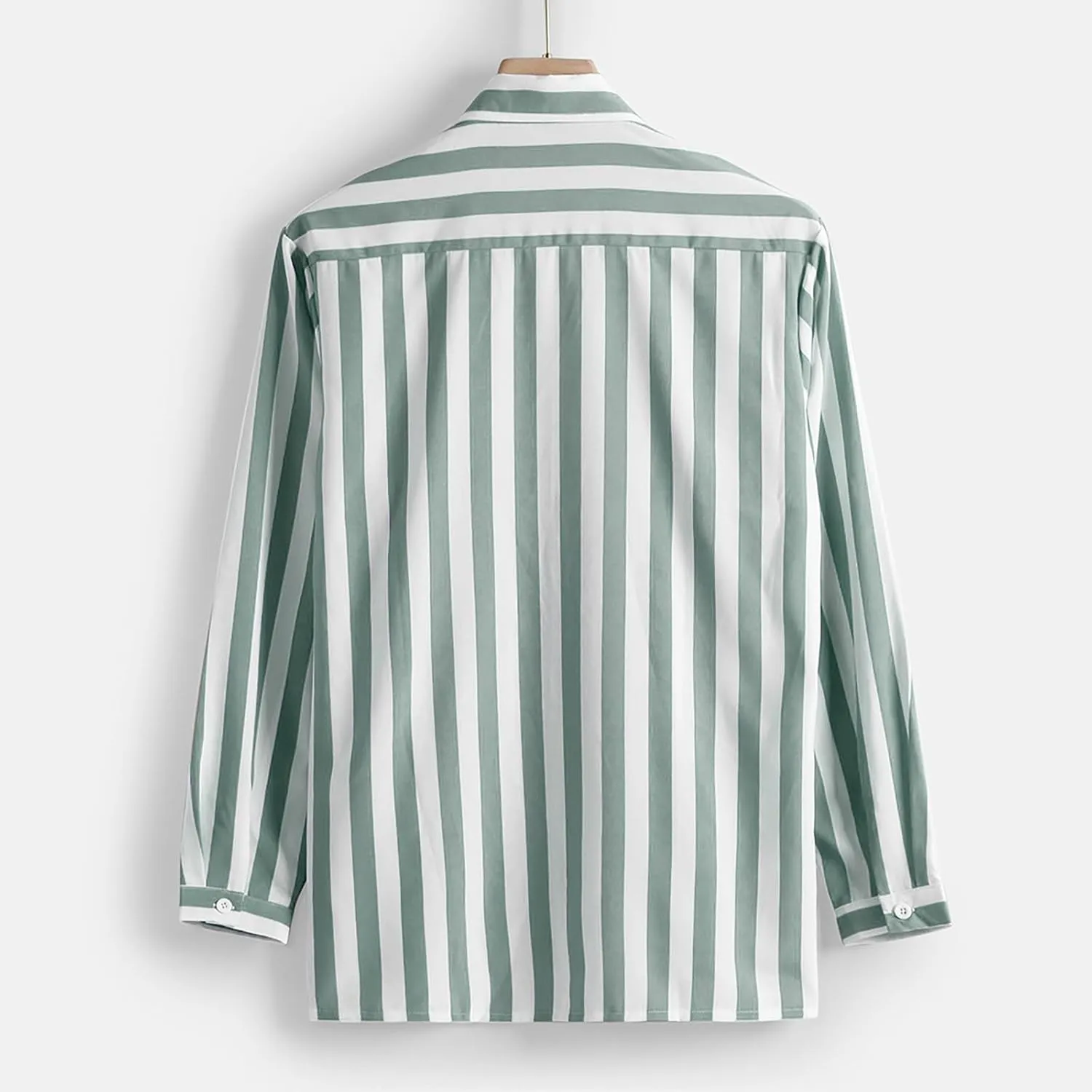 Mens Fashion Striped Shirts Beach Casual Button down Shirts Long Sleeve Dress Shirts Regular Fit Summer Fall Shirts