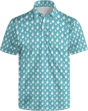 Mens Golf Shirts Shark Golf Polo Shirts for Men Short Sleeve Polo Shirts Golf Mens Polo